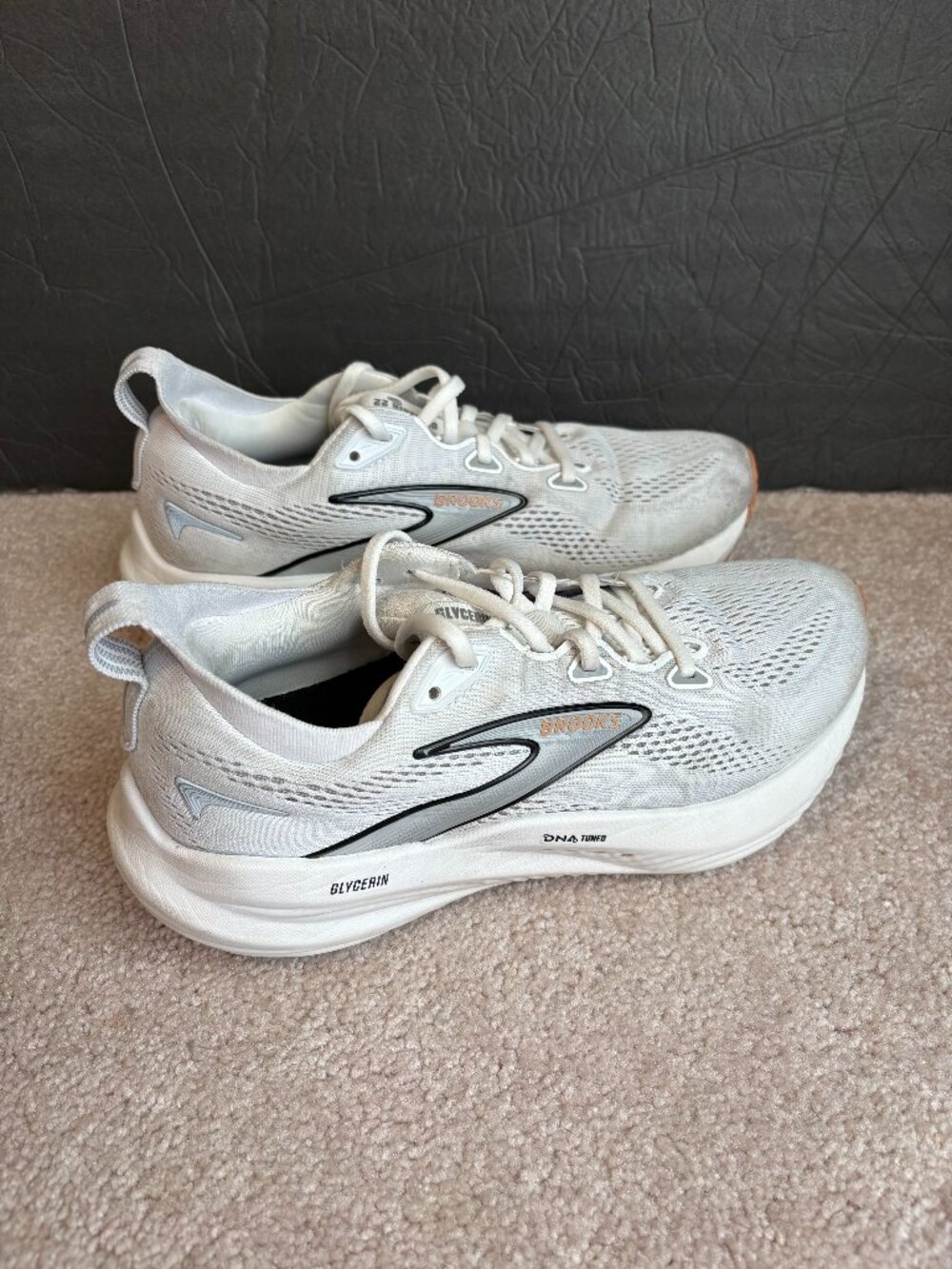 Brooks Glycerin 22 Women's Running Shoes Size 8 White Gray 1204341B135